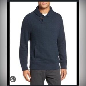 Billy Reid Trevor Shawl Collar Pullover Midnight Size Large